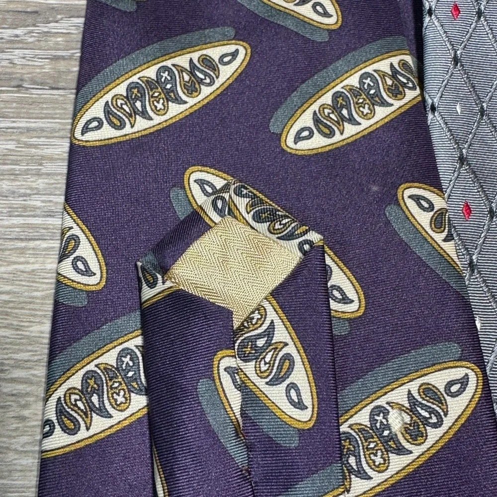 Lot of 7 Various Ties Pantani Rafaello Cougar Courtenay Austin Oleg‎ Cassini Tie